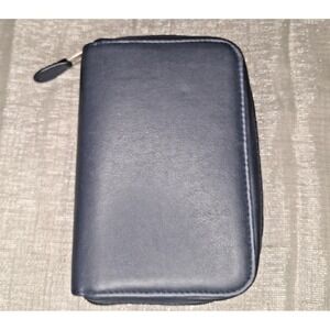 Day-Timer Zippered 6-Ring Planner Faux Leather Blue